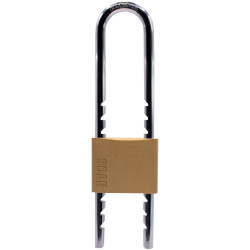 Scan ZA115-L50 Brass Padlock 50mm Sliding Shackle