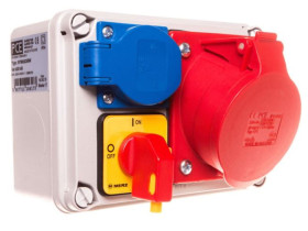 Rozdzielnica budowlana RB gniazda 1x32A/5 1x250V 0-1 IP54 KOŁO 9769225W PCE