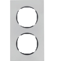 BERKER R.8 Ramka 2 podwójna stal szlachetna 10122614 HAGER