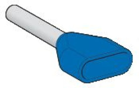 Końcówka tulejkowa podwójna izolowana 2,5mm2 niebieska AZ5DE025D /250szt./