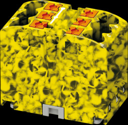 3273284 PTFIX 6x2.5 distributor block, yellow/black
