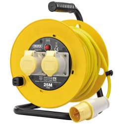 Draper 02124 110V Twin Extension Cable Reel (25M)