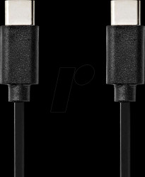 CCGL60700BK10 USB 2.0 cable, C connector > C connector, 1 m, black