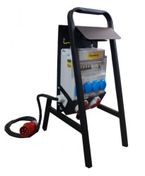 Rozdzielnica budowlana ERB32R z oświetleniem, na stojaku, IP54, gniazda: 1x CEE 32A, 1x CEE 16A, 4x GS 230V