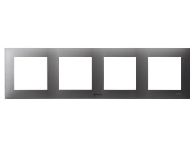 SZAFIR Ramka 4 poczwórna do łączników IP-44 szary mat RH-4Z/70 OSPEL