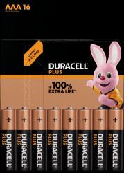 PLUS-AAA CP16 Duracell Plus, alkaline battery, AAA (Micro), 16-pack
