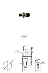 PRZEŁĄCZNIK OKRĄGŁY 7mm ON CZARNY MKX