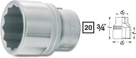 Hazet 1000AZ-1 zewnętrzny podwójny sześciokąt Nasadka 1" 3/4" (20 mm)