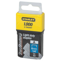 Stanley 1-TRA206T Type 53 Klammern 10mm 1000 pcs Wide Crown Staples