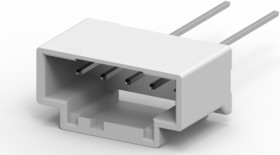 Socket header, 5 pole, pitch 2.5 mm, straight, red, 5-2232546-1