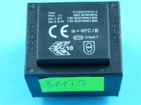 P-CG35-075 2x7,5V/3,5VA TRAFO PCB