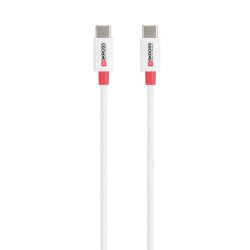 Skross Kabel USB USB 2.0 Złącze męskie USB-C®, Złącze męskie USB-C® 1.20 m biały konstrukcja okrągła SKCA0008C-C120CN