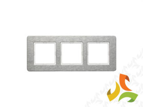 BERKER Q.7 Ramka 3 potrójna pozioma metal stal szlachetna 10236083 HAGER