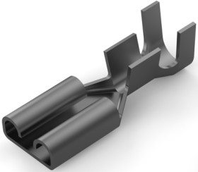 Uninsulated flat plug sleeve, 4.75 x 0.51 mm, 0.51 to 1.31 mm², AWG 20 to 16, brass, tin-plated, 63475-2