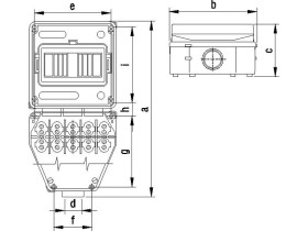 Skrzynka przyłączeniowa modułowa 25A 400V 5x25mm2 IP44 SPD?SW 5I 25A IP?43 041+057 TAREL