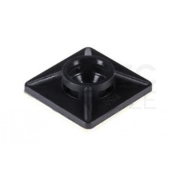 Podstawki montażowe samoprzylepne MOPS 19x19mm czarne 20szt. do opasek zaciskowych ELCAN