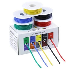 16/17AWG 4m/rolka 5 kolorów Mieszanka Super Miękkiego Silikonowego Przewodu Odporny na Ciepło Elastyczny Cynowany Miedziany Sple