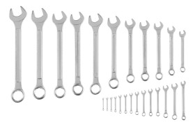 Klucze płasko-oczkowe 6-32 mm zestaw 25 elementów 35D370