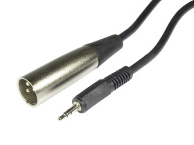 KABEL XLR(m) - JACK 3.5(m) stereo 3.0m