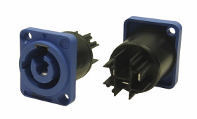 Złącze przemysłowe - zasilające Gniazdo Żeński RS PRO Niebieski Montaż na panelu