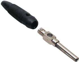 Wtyk bananowy BKL Electronic 072150-P, skręcany, O 4 mm, 1 A, 60 V, czarny