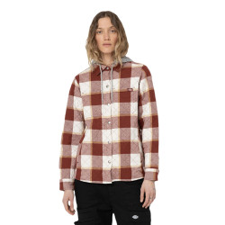 Dickies Flannel Shirt Jacket Brick Sml