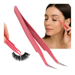 Pęseta zakrzywiona modelarska - pinceta do przedłużania rzęs