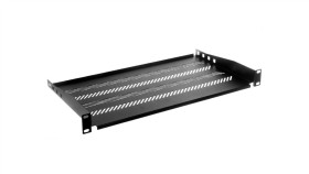 Półka 19 Cali 1U G/250 Czarna (Ral 9005) Tn-19-250-1U-Bk