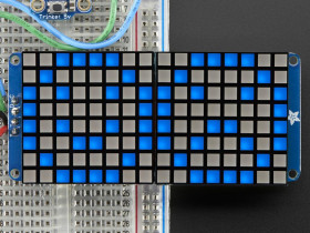 Adafruit 16x8 1.2" LED Matrix + Backpack - Ultra Bright Square Blue LEDs