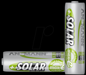 5035513 AA batteries, 2 x 800 mAh solar