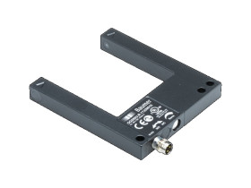 Czujniki fotoelektryczne Czujnik wideł widełkowy Baumer NACISNĄĆ/POCIĄGNĄĆ zakres 50 mm Czerwona dioda LED