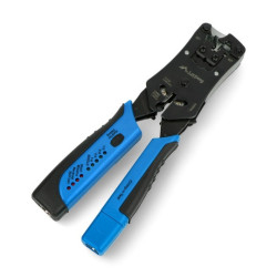 Zaciskarka wtyków RJ45, RJ12, RJ11 + tester przewodów - Lanberg NT-0203