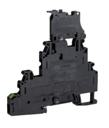 Złączka szynowa bezpiecznikowa Phoenix Contact poziomy: Potrójny 26 → 10AWGŚruba UT 4-PE/L/HESILED 60 (5X20) 28A