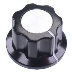 RN-99F Aluminium Inlay 6.4mm Control Knob 19.5mm