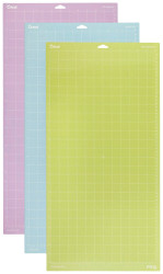 Cricut Explore/Maker LightGrip/StandardGrip/StrongGrip (30.5 x 61 cm) 3-Pack Mata do cięcia liliowy, niebieski, żółty