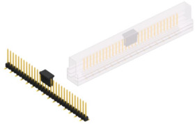 Pin header, 30 pole, pitch 2.54 mm, angled, black, SL10SMD10430GBSM