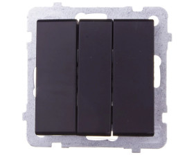 SONATA Łącznik potrójny czarny metalik ŁP-13R/m/33