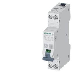 Wyłącznik nadprądowy MCB, Typ B, 1P + N, 10A, 230V, Siemens, 5SL60