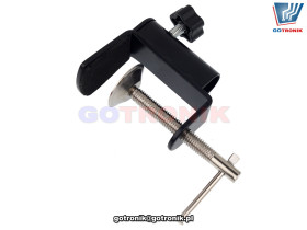 Mocowanie do lamp z lupą typu imadełko - czarne