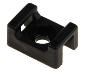 Mocowanie opaski kablowej, 15mm x 10 mm, kolor: Czarny, 250-szt., -45→ +85 C., RS PRO