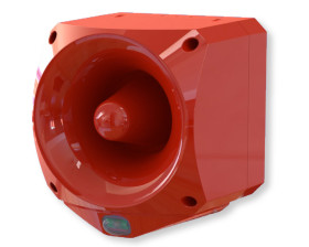 Sygnalizator akustyczny z lampą sygnalizacyjną 17 → 60 V. Biały DC IP66 Montaż ścienny 110dB