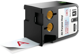 Taśma winylowa trwała do drukarek XTL 41mm x 7m czerwona na przezroczystym 1868749