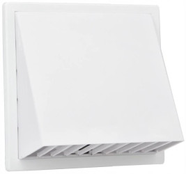 Kratka wentylacyjna z okapem regulowana Fi 80-150 biała