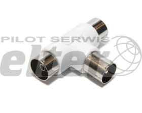 Trójnik Antenowy Wtyk - 2x Gniazdo Okrągły