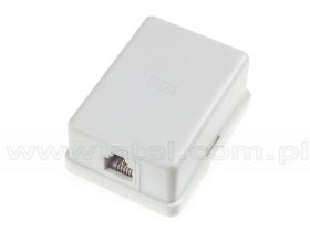 Puszka natynkowa PN2-4 ze złączem żeńskim 6p4c (midi).