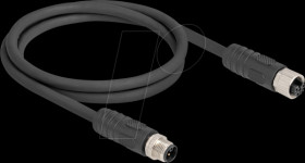 80519 M12 Cable L-coded 4 pin male to female PUR suitable for drag cha