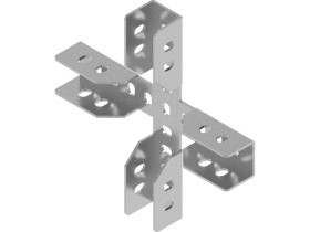 Łącznik ceownika - czwórnik LCWCZ grubość blachy 3,0mm 661404 BAKS