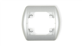 Trend Ramka Pozioma Pojedyncza Srebrny Metalik 7Rh-1