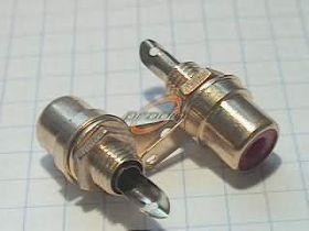 CINCH GNIAZDO MONTAŻOWE ZŁOCONE MAŁE