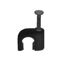 Uchwyt kablowy z gwoździem czarny UKO 7mm 220197 /25szt/